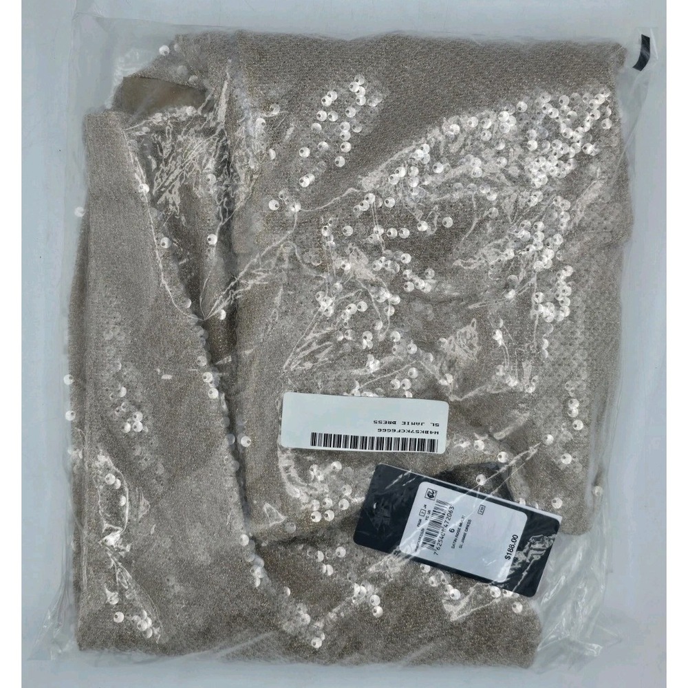 NEW GUESS Women's Dress Sz 6 Jamie Strapless Sequin Sheath Satin Rose -MSRP $188